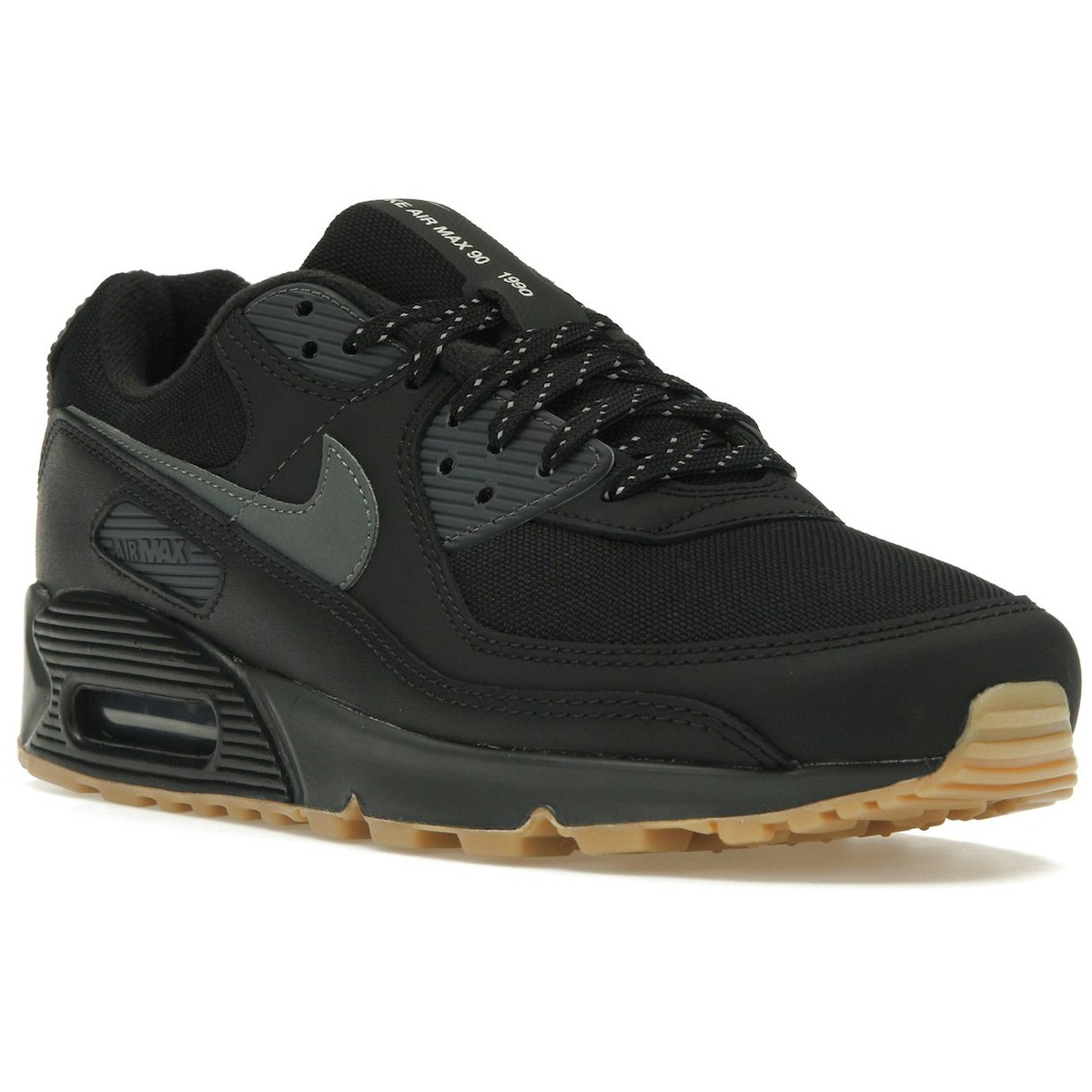 Miniatyrbild av Nike Air Max 90 Black Smoke Grey Gum Reflective 2