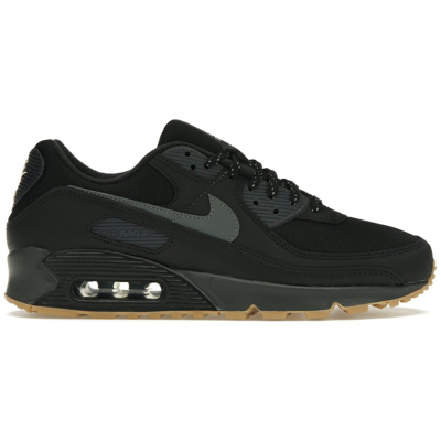 Nike Air Max 90 Black Smoke Grey Gum Reflective