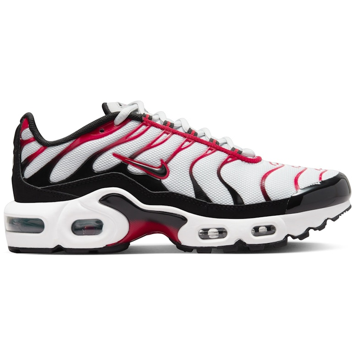 Miniatyrbild av Nike Air Max Plus Pure Platinum Black White University Red  4