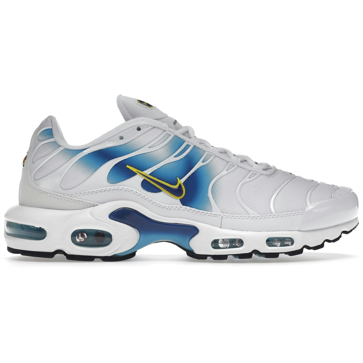 Nike Air Max Plus Spray Paint Swoosh White Blue