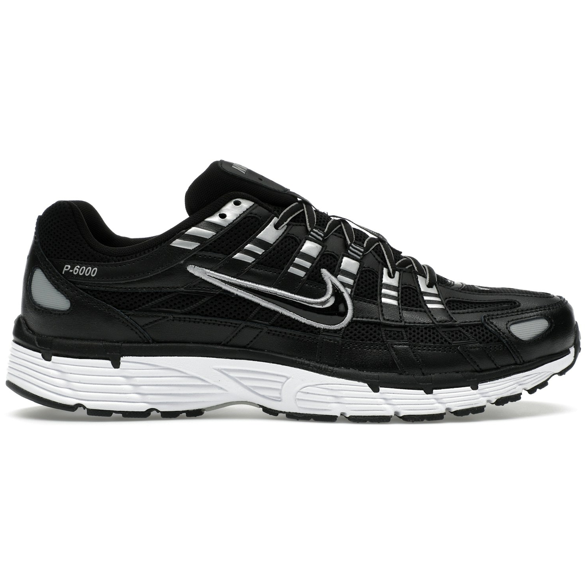 Nike P-6000 Black White Metallic Silver