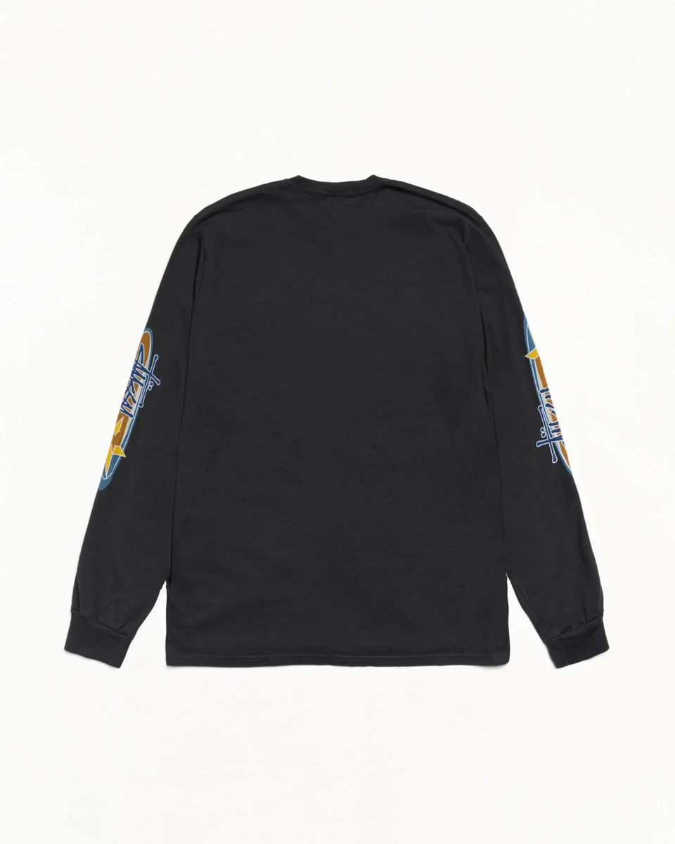 Stussy Two Star LS Tee Pigment Dyed Black