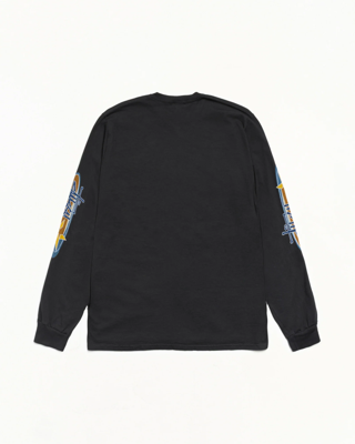 Stussy Two Star LS Tee Pigment Dyed Black