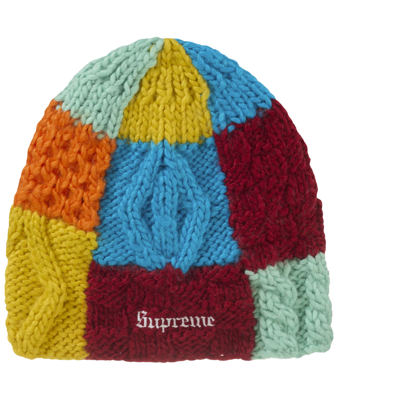 Supreme Block Knit Beanie Multicolor