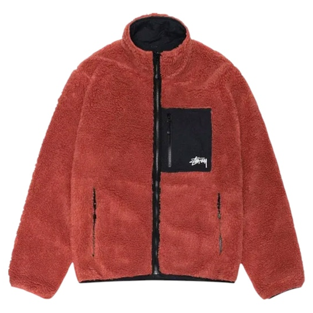 Miniatyrbild av Stussy Sherpa Reversible Jacket Terra Cotta 4