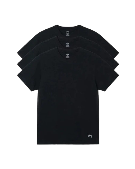 Stussy Undershirt Set (3 Pack) Black